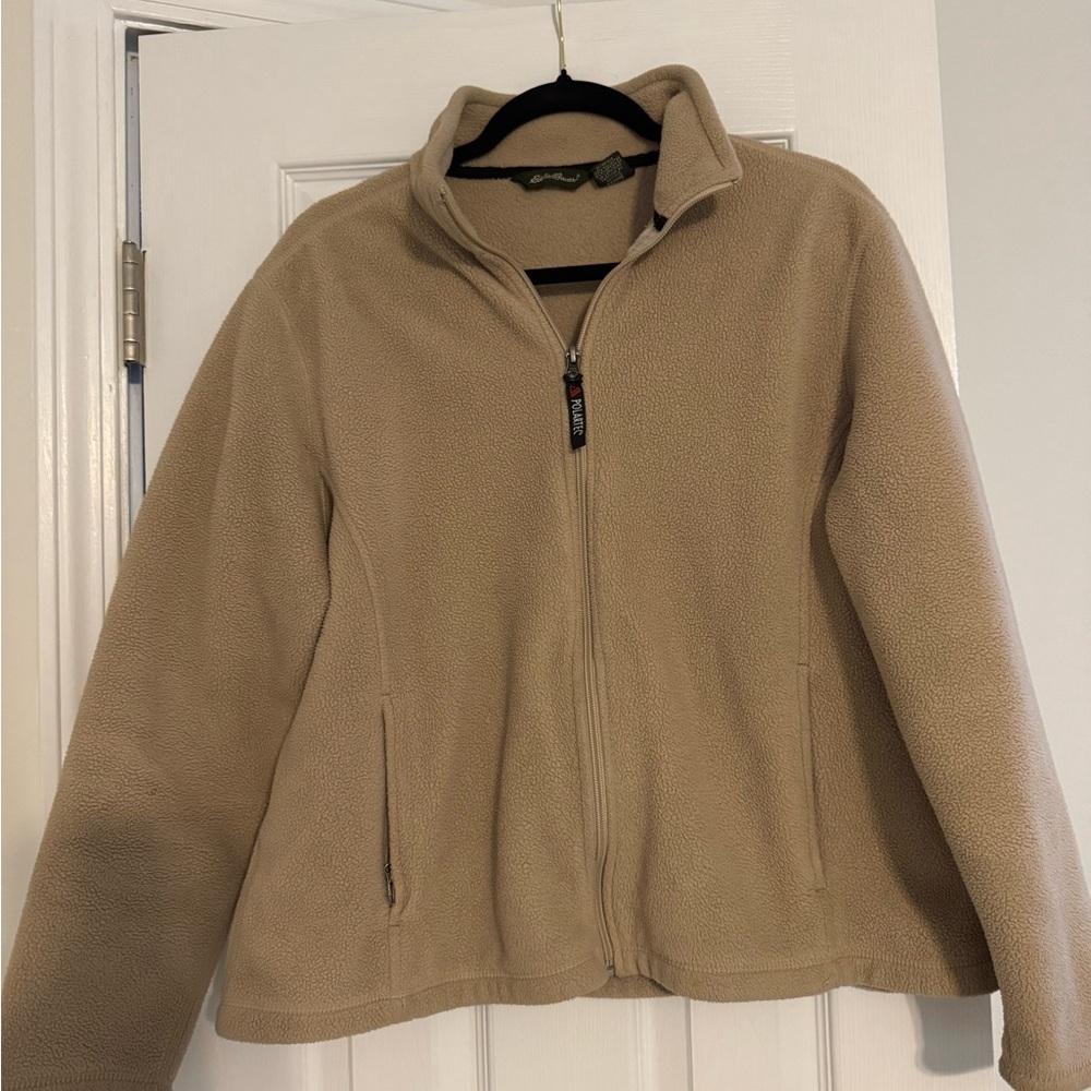 Eddie Bauer Tan Zip-Up Fleece‎ Jacket